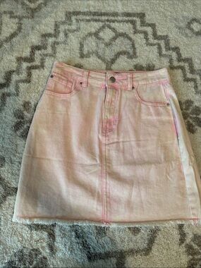 PrettyLittleThing Light Pink Denim Mini Skirt